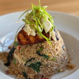 Crabmeat Fried Rice & Salmon